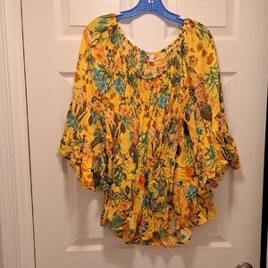 Floral Yellow Women's Top